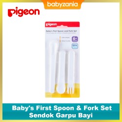Pigeon Baby's First Spoon & Fork Set Sendok...